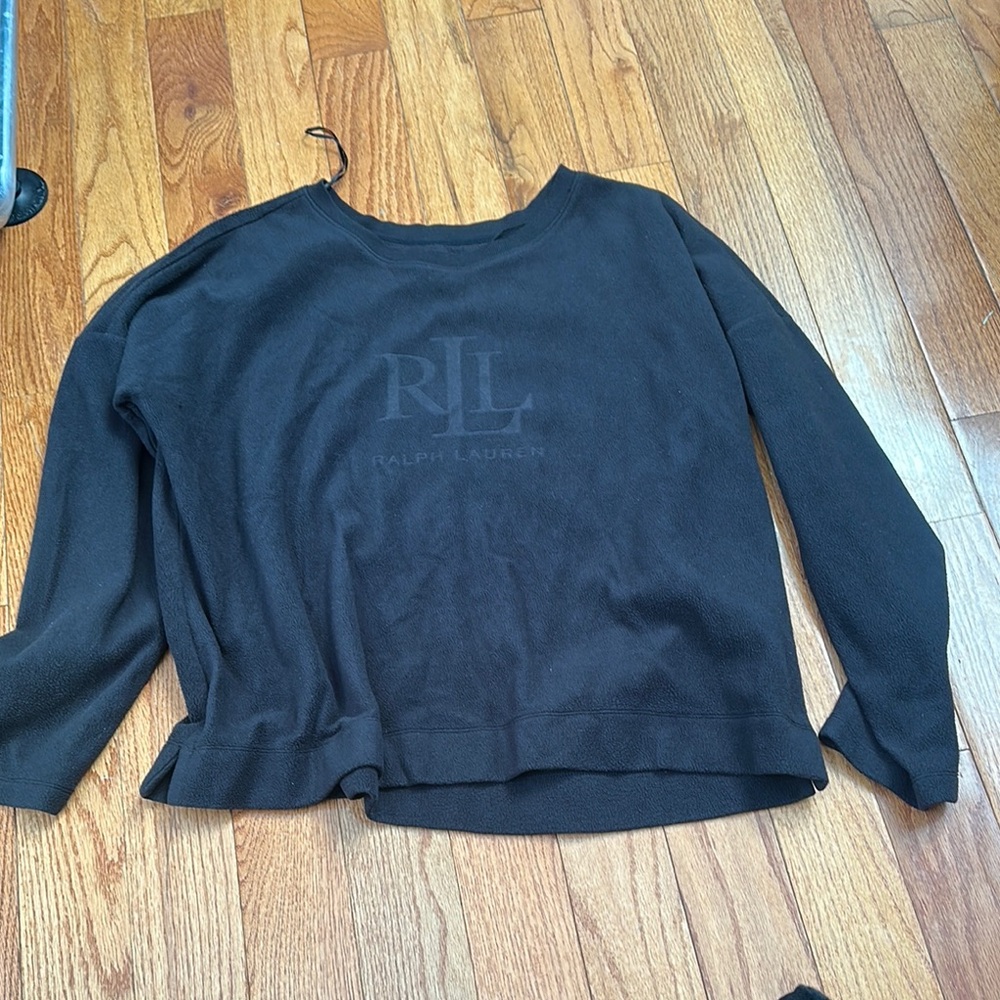 Ralph Lauren Women's Black Crew Neck Sweater